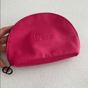 Dior pink cosmetic bag
